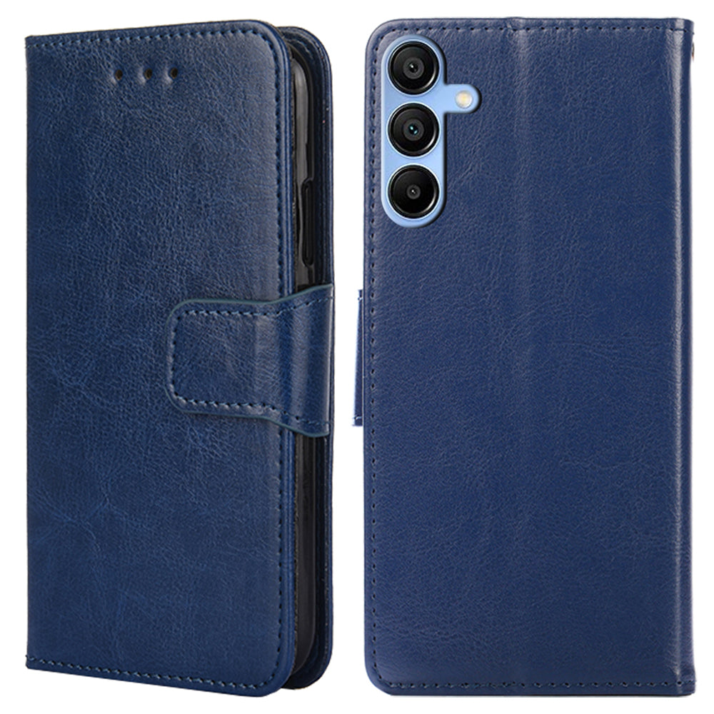 For Samsung Galaxy A15 4G / 5G Leather Case Phone Cover with Wallet Stand - Sapphire For Samsung Galaxy A15 4G / 5G Leather Case Phone Cover with Wallet Stand - Sapphire